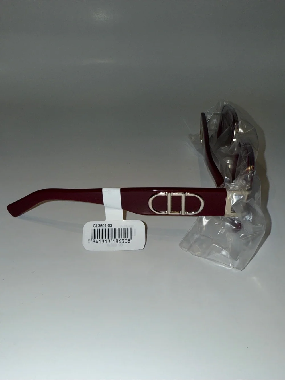 NEW Carolina Lemke Merlot Burgundy & Gold Gradient Sunglasses